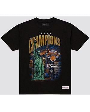 Mitchell & Ness Nba New York Knicks City Graphic Tee - Black