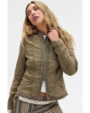Silence + Noise Silence + Noise Ara Fitted Jacket - Green