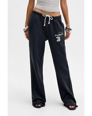 Jaded London Black Cleo Slouchy Bootcut Joggers - Blue