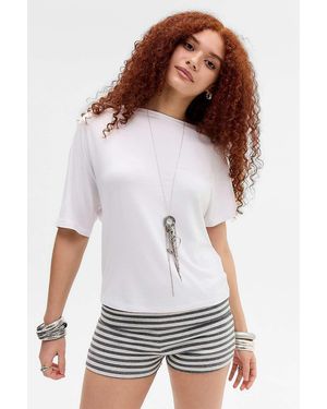 Jaded London Corine Backless Beaded Jersey Top - White