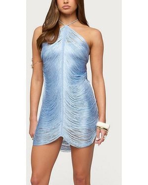 princess polly baby blue dress European Backless Cotton Mini Dress – DEALOVA main image 0