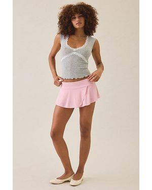 Out From Under Whisper Wrap Mini Skort - Pink