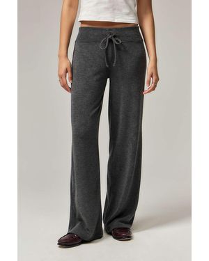 Urban Outfitters Uo Kali Rib Straight-leg Joggers - Black