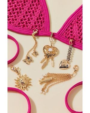 Urban Outfitters Celestial Burst Bikini Charms Set Top - Pink