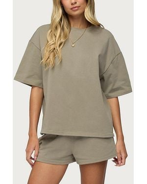 Edikted Cecilia Oversized T Shirt Top - Green