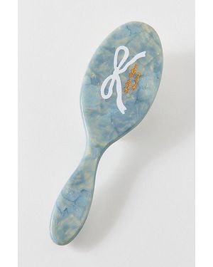 Solar Eclipse Hand-Painted Amazing Hair Day Paddle Brush - Blue