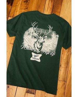 Urban Outfitters Miller High Life Buck Graphic Tee - Green