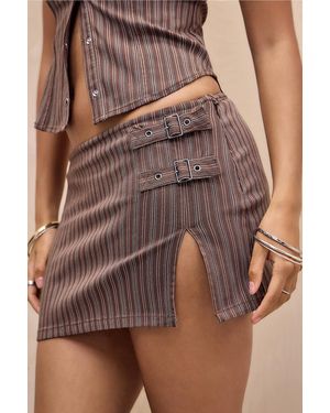 Silence + Noise Silence + Noise Kaya Buckle Pelmet Skirt - Brown