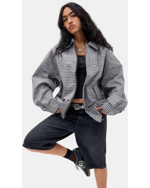 Lioness Kenny Bomber Jacket Xs At Urban Outfitters - Grey