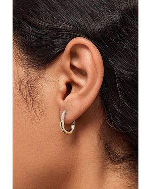 Ana Luisa Brynley Mini Micropave Hoops - Black