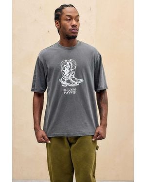 Stan Ray Washed Black Boots T-shirt - Blue
