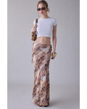 Kimchi Blue On The Side Cutout Tie Maxi Skirt - Multicolour