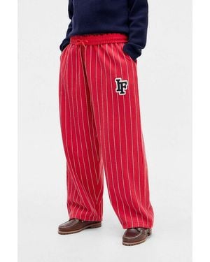 iets frans... Harri Pinstripe Joggers - Red