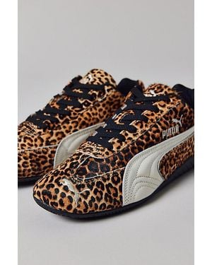 PUMA Speedcat Leopard Print Sneaker - Brown