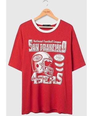 Junk Food Nfl Oversized Ringer Tee - Red