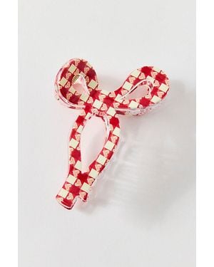 Urban Outfitters Resin Draped Bow Claw Clip - Red