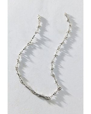 Urban Outfitters Barbed Strand Necklace - White