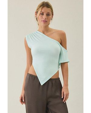Urban Outfitters Uo Bia Jersey Knit Asymmetric Off-The-Shoulder Poncho Top - Multicolor