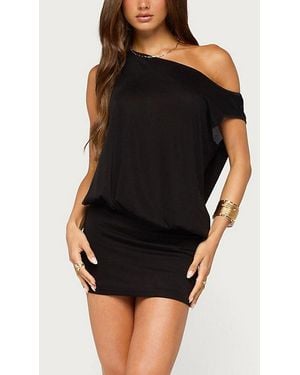 Edikted Chella Off Shoulder Mini Dress - Black