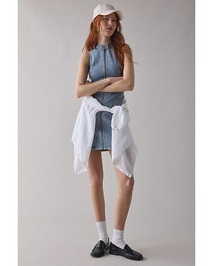 Urban Outfitters Uo Ryder Zip-Front Seamed Mini Dress - Multicolour