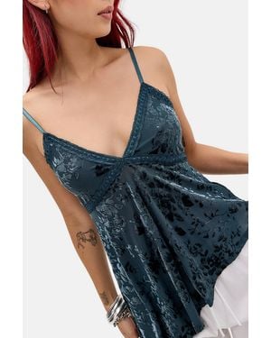 Kimchi Blue Estelle Asymmetric Longline Cami - Black