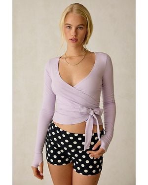 Out From Under Bec Ballet Wrap Top - White