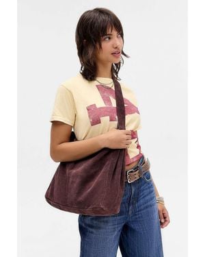 Urban Outfitters Uo Ring Suede Slouch Bag - Brown