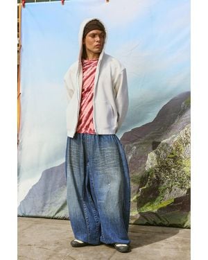 iets frans... Script Zip-through Hoodie - Blue