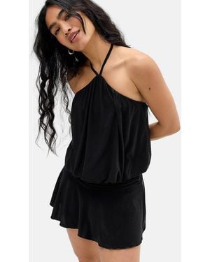 Silence + Noise Silence + Noise Livvy Slinky Halter Skort Dress - Black