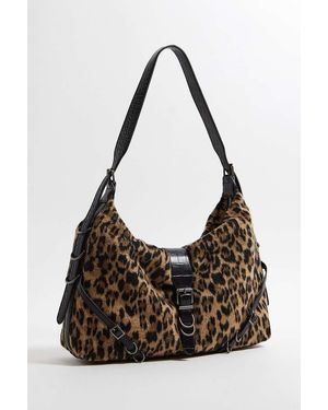 Urban Outfitters Uo Hayden Faux Fur Leopard Bag - Black