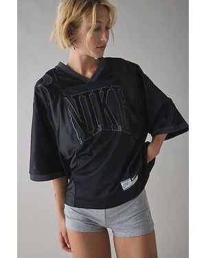 Nike Sportswear Street Oversized Short Sleeve Graphic Jersey Top - Black