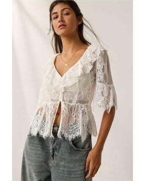 Kimchi Blue Clementine Lace Blouse - Natural