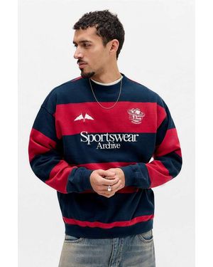 iets frans... Red & Navy Sporty Stripe Sweatshirt