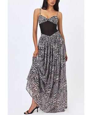 Miss Circle Onora Chiffon Dipped Waist Maxi Dress - Multicolor