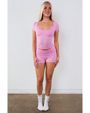 Vitaly Float Rib Foldover Short - Pink