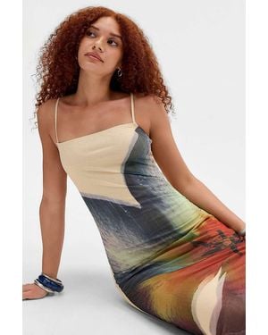 Motel Uo Exclusive Diola Maxi Dress - Brown