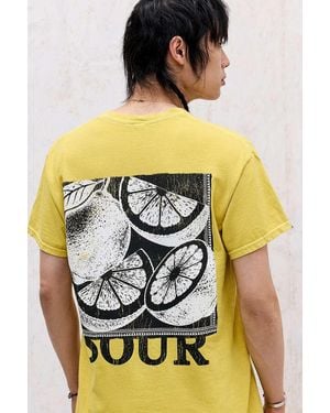 Urban Outfitters Uo Yellow Sour Lemon T-shirt