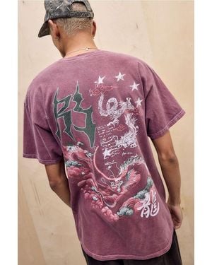 Urban Outfitters Uo Red Asiatic Gothic T-shirt - Purple