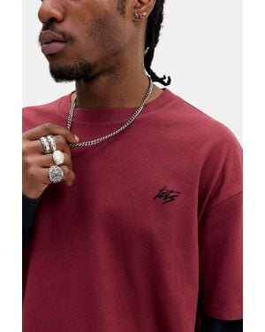 iets frans... Red Waffle Sleeve Double Layer T-shirt
