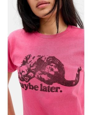 Urban Outfitters Uo Maybe Later Relaxed T-shirt - Pink