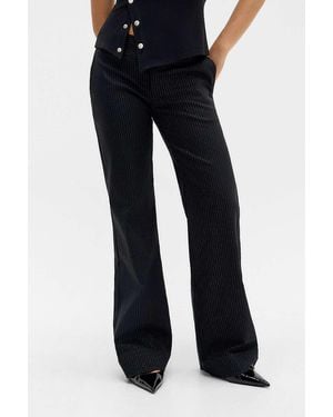 Urban Outfitters Uo Bengaline Low Rise Trousers - Blue