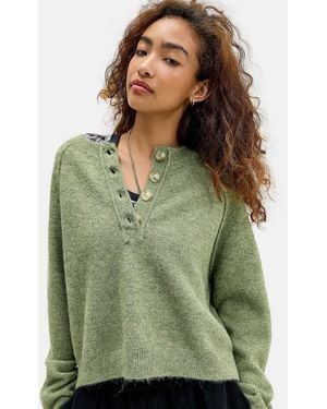 BDG Henley Jumper - Green