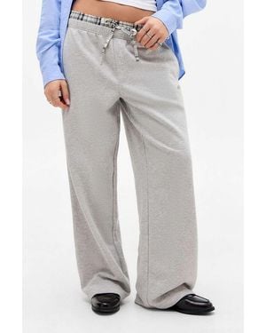 BDG Check Boxer Joggers - Grey