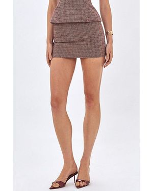 Miss Circle Victoria Micro Houndstooth Mini Skirt - Multicolour