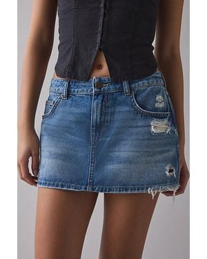 BDG Onna Denim Micro Mini Skirt - Blue