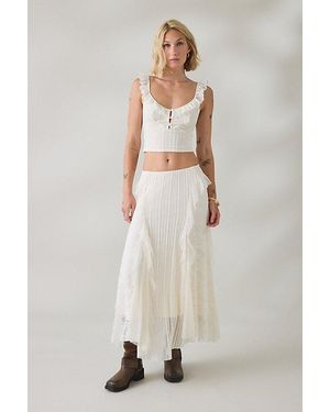 Kimchi Blue Sweet Escape Lace Maxi Skirt 2-Piece Set - Natural