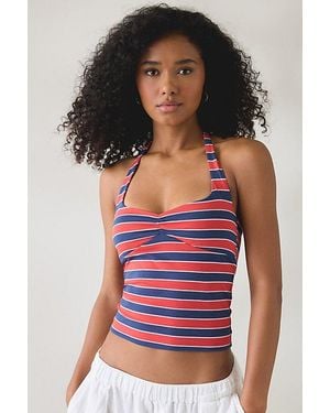 Out From Under Bec Pinch-Front Halter Cami - Red