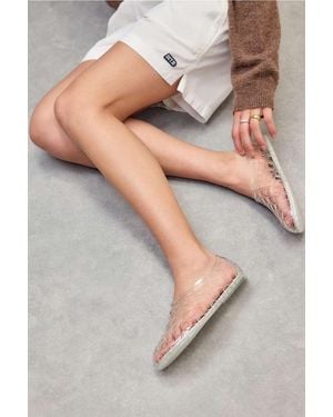 Juju Clear Kris Cut Out Shoes Uk 4 At Urban Outfitters - Grey