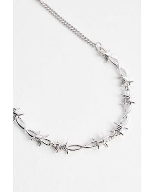 Urban Outfitters Uo Barbed Wire Choker Necklace - White