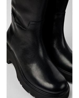 Camper Milah Leather Zip Boot - Black